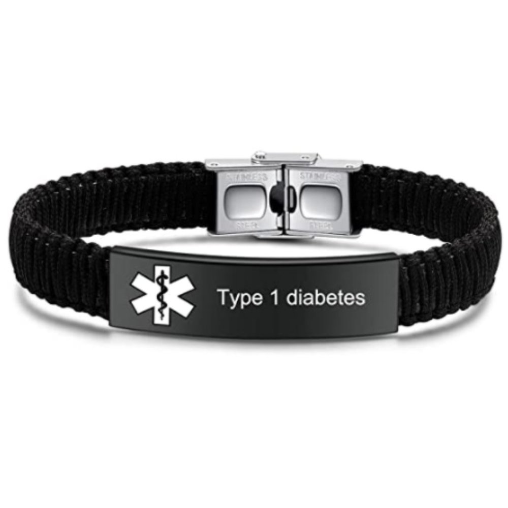 Type 1 Diabetes Medical ID Alert Bracelet